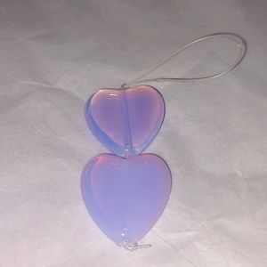 Opaline White Big Beautiful Heart Beads .New